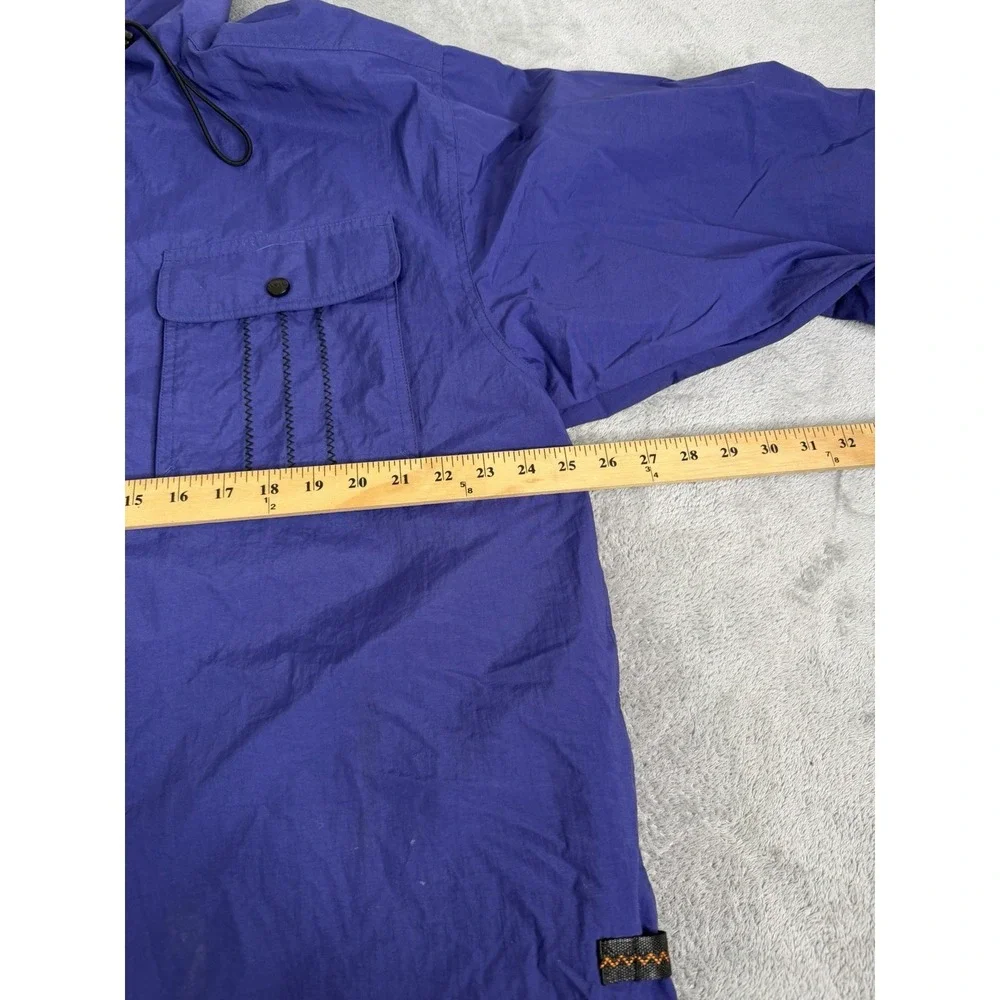 Vintage 90s Adidas Windbreaker Jacket Men's Size Large Blue Full Zip